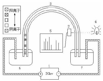 微流控芯片毛细管电泳过程示意图