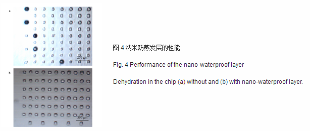 纳米蒸发层的性能